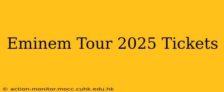Eminem Tour 2025 Tickets