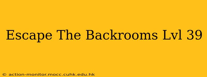 Escape The Backrooms Lvl 39
