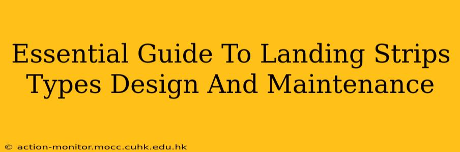 Essential Guide To Landing Strips Types Design And Maintenance