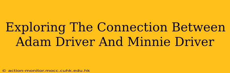 Exploring The Connection Between Adam Driver And Minnie Driver