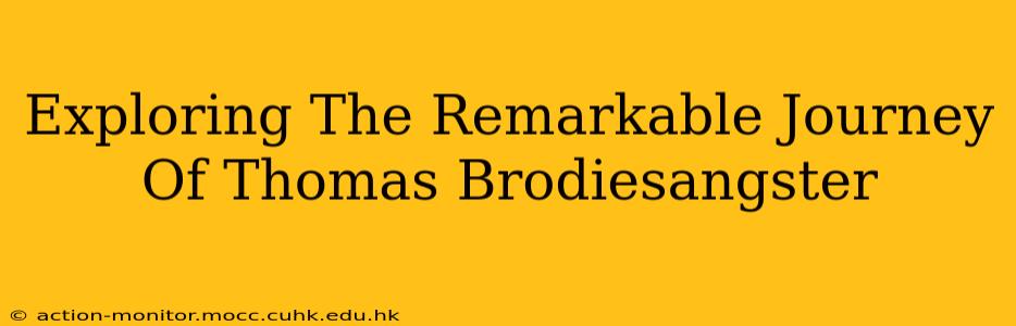 Exploring The Remarkable Journey Of Thomas Brodiesangster