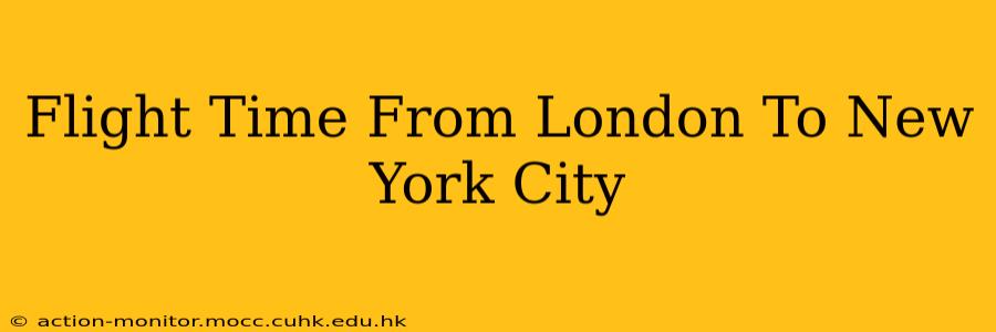 Flight Time From London To New York City
