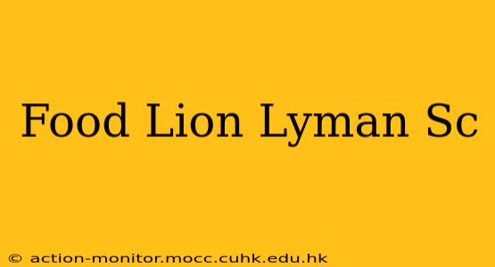 Food Lion Lyman Sc