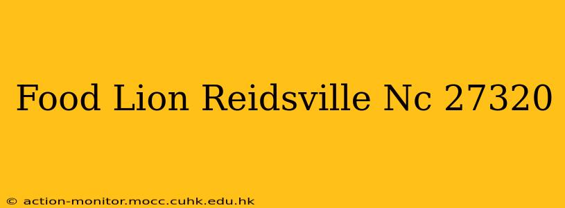 Food Lion Reidsville Nc 27320
