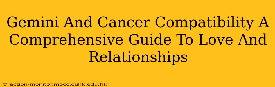 Gemini And Cancer Compatibility A Comprehensive Guide To Love And Relationships