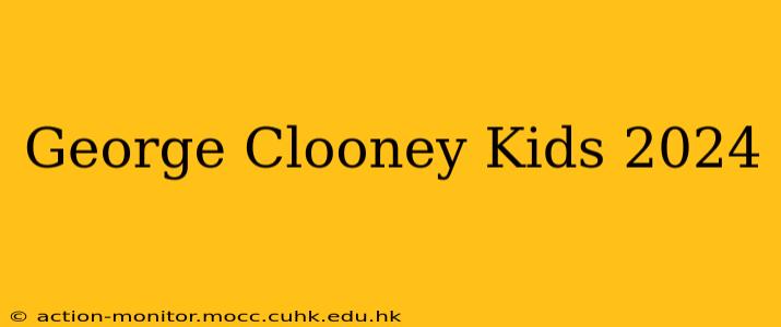 George Clooney Kids 2024