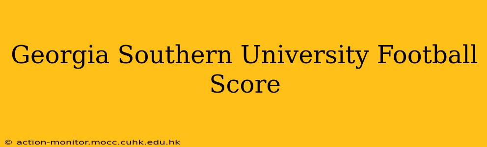 Georgia Southern University Football Score
