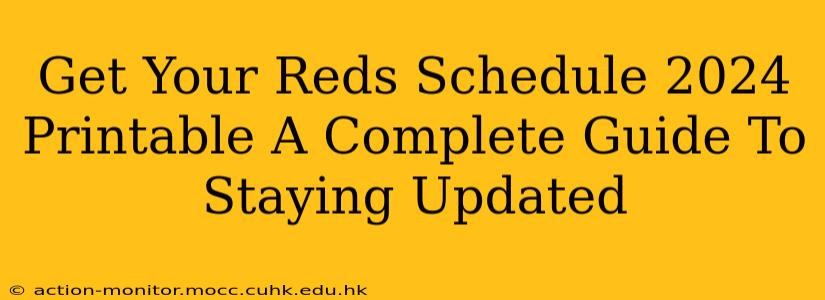 Get Your Reds Schedule 2024 Printable A Complete Guide To Staying Updated