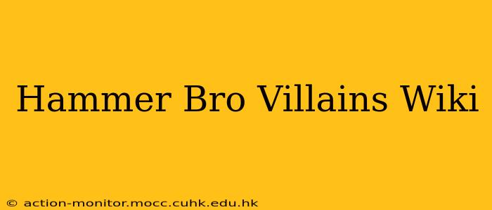 Hammer Bro Villains Wiki