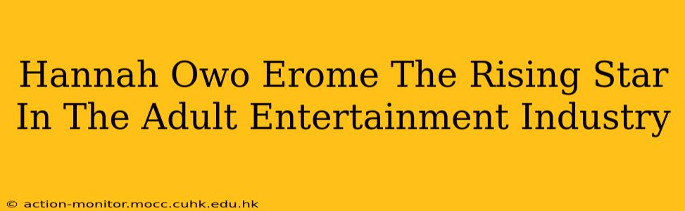 Hannah Owo Erome The Rising Star In The Adult Entertainment Industry