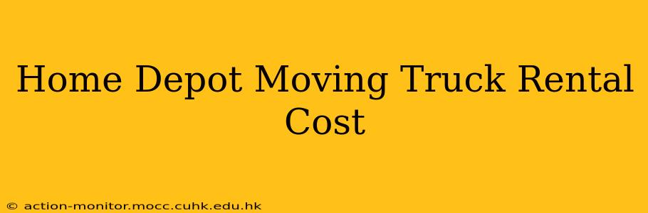 Home Depot Moving Truck Rental Cost