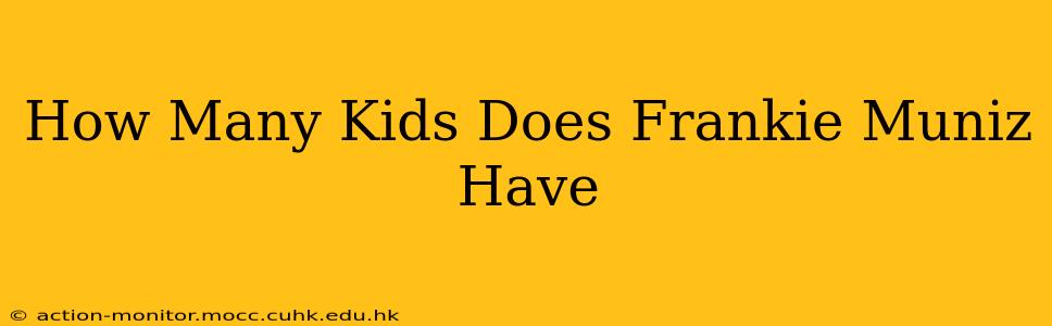 How Many Kids Does Frankie Muniz Have