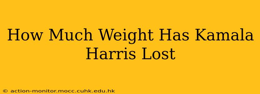 How Much Weight Has Kamala Harris Lost