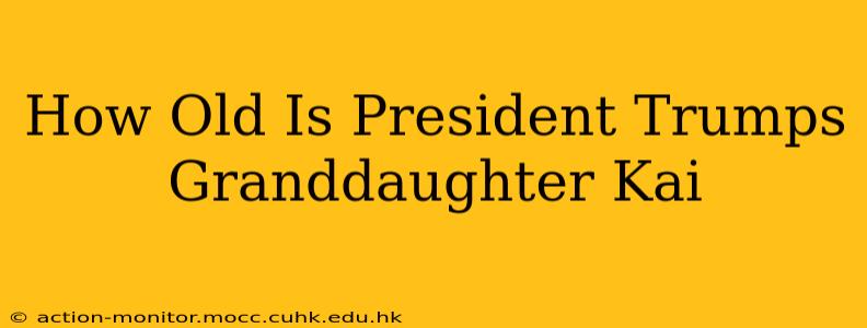 How Old Is President Trumps Granddaughter Kai