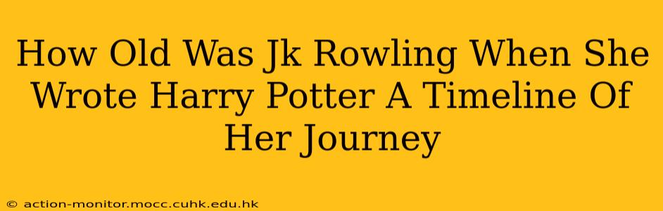 How Old Was Jk Rowling When She Wrote Harry Potter A Timeline Of Her Journey