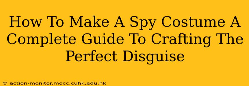 How To Make A Spy Costume A Complete Guide To Crafting The Perfect Disguise