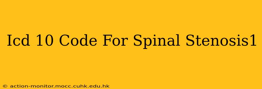 Icd 10 Code For Spinal Stenosis1