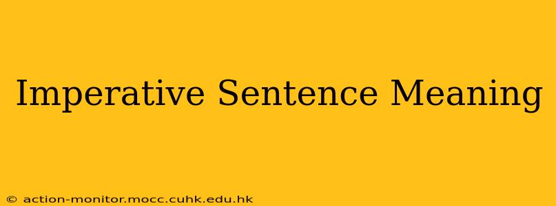 Imperative Sentence Meaning