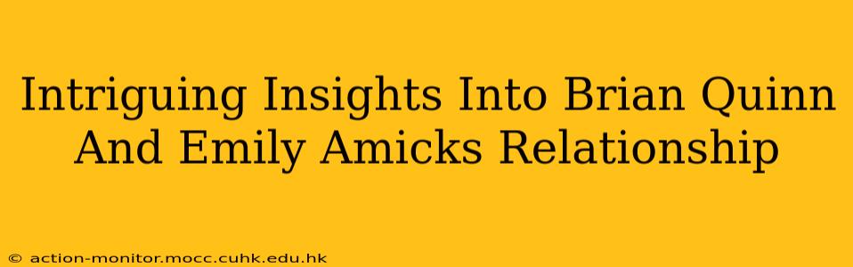 Intriguing Insights Into Brian Quinn And Emily Amicks Relationship