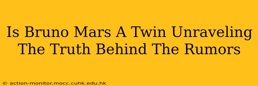 Is Bruno Mars A Twin Unraveling The Truth Behind The Rumors
