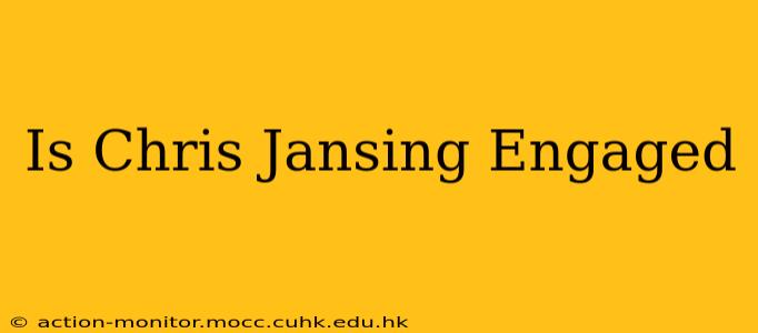 Is Chris Jansing Engaged