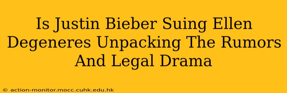 Is Justin Bieber Suing Ellen Degeneres Unpacking The Rumors And Legal Drama