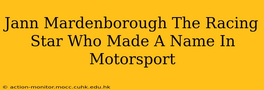 Jann Mardenborough The Racing Star Who Made A Name In Motorsport