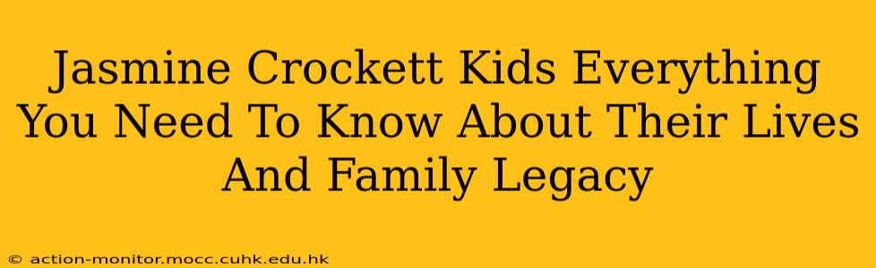 Jasmine Crockett Kids Everything You Need To Know About Their Lives And Family Legacy