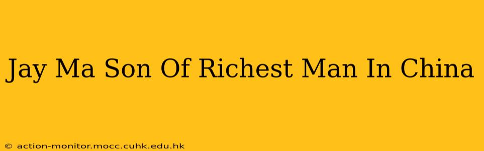 Jay Ma Son Of Richest Man In China