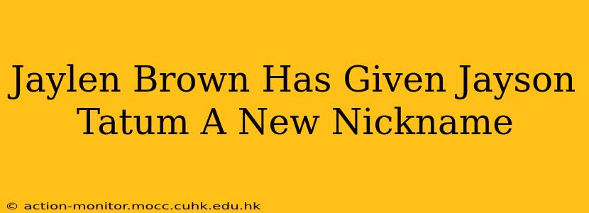 Jaylen Brown Has Given Jayson Tatum A New Nickname