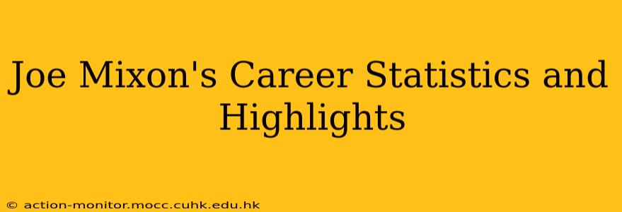 Joe Mixon's Career Statistics and Highlights