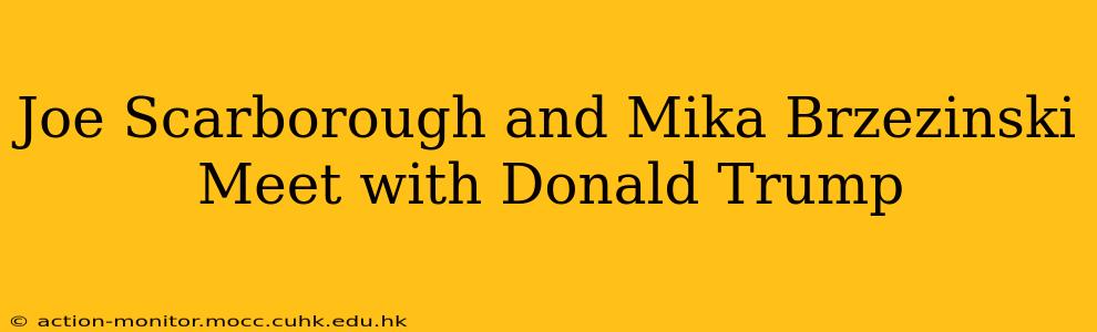 Joe Scarborough and Mika Brzezinski Meet with Donald Trump