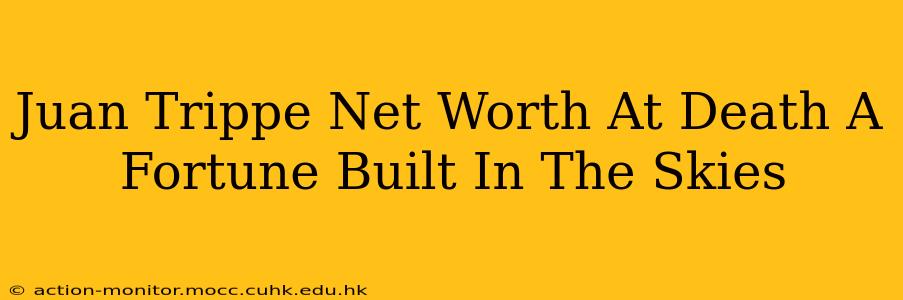 Juan Trippe Net Worth At Death A Fortune Built In The Skies