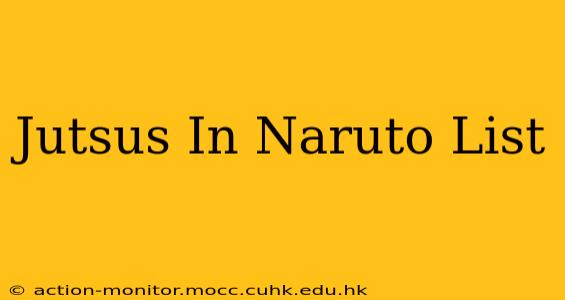 Jutsus In Naruto List