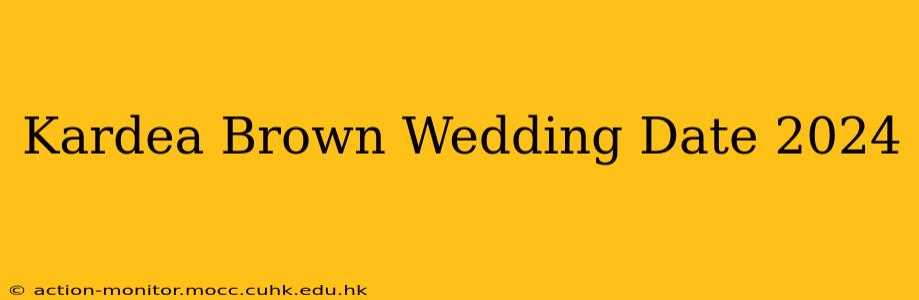 Kardea Brown Wedding Date 2024