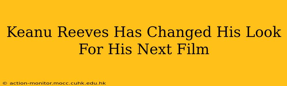 Keanu Reeves Has Changed His Look For His Next Film