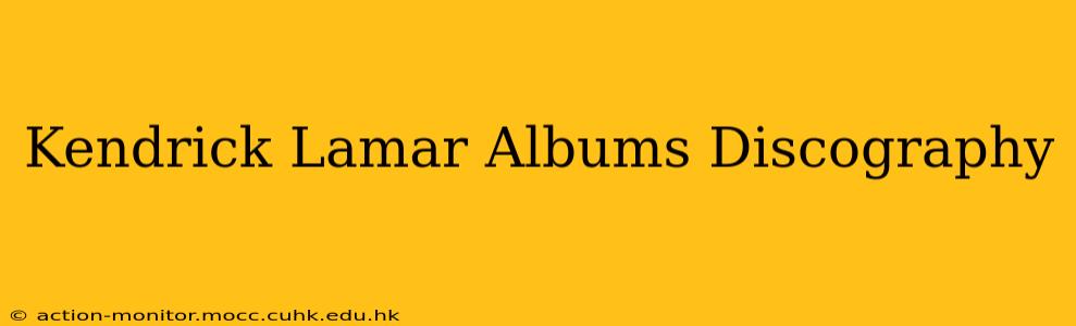 Kendrick Lamar Albums Discography