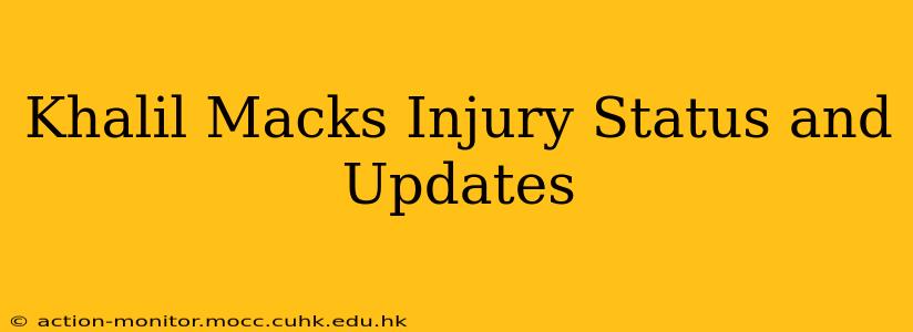 Khalil Macks Injury Status and Updates
