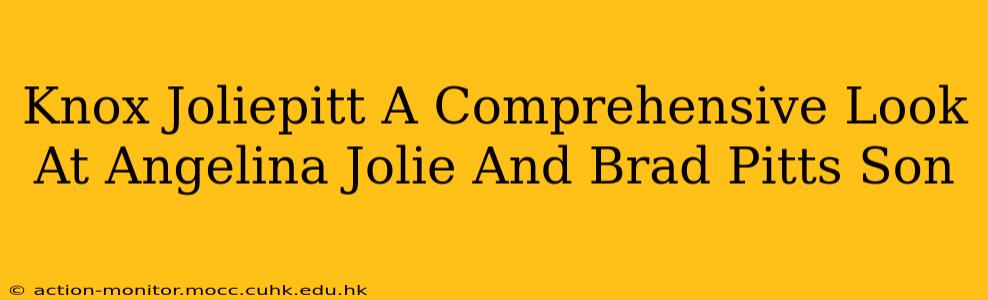 Knox Joliepitt A Comprehensive Look At Angelina Jolie And Brad Pitts Son