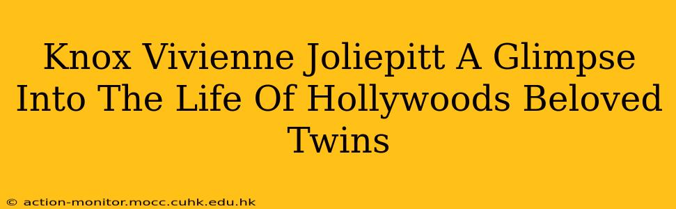 Knox Vivienne Joliepitt A Glimpse Into The Life Of Hollywoods Beloved Twins
