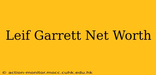 Leif Garrett Net Worth