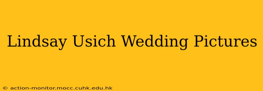Lindsay Usich Wedding Pictures