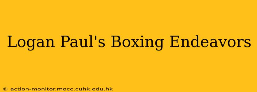 Logan Paul's Boxing Endeavors