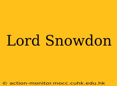 Lord Snowdon