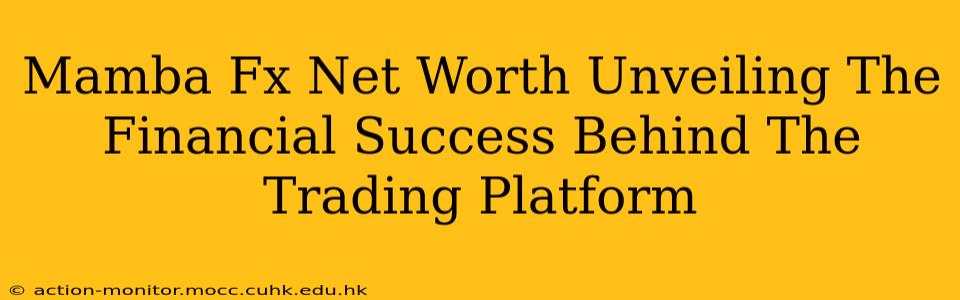 Mamba Fx Net Worth Unveiling The Financial Success Behind The Trading Platform