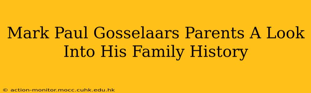 Mark Paul Gosselaars Parents A Look Into His Family History