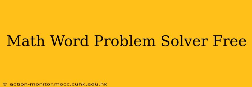 Math Word Problem Solver Free