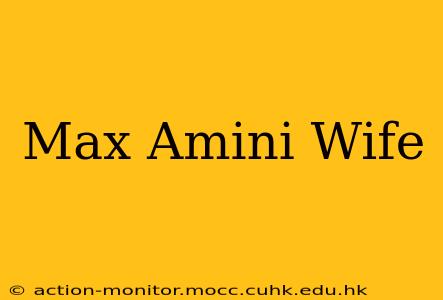 Max Amini Wife
