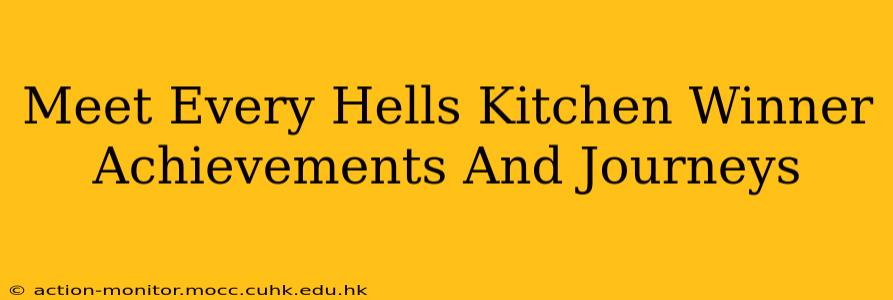 Meet Every Hells Kitchen Winner Achievements And Journeys