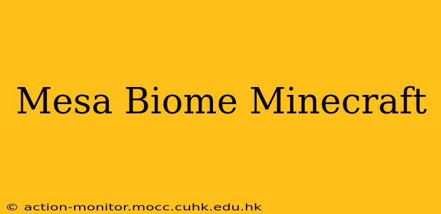 Mesa Biome Minecraft